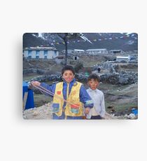 Children of Thame Village Khumbu Nepal Canvas Print