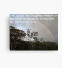 Romans 8:18 Rainbow Canvas Print