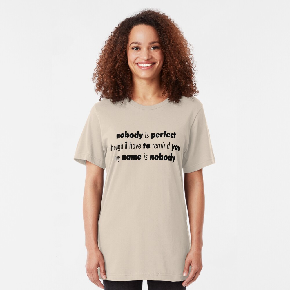 Nobody (Black) Slim Fit T-Shirt