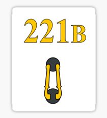 Sherlock 221B Door with knocker (Straight) Sticker