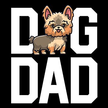 Badass Yorkie Dad T-Shirt Canvas Print by ishirt