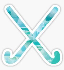 Field Hockey Watercolor 2 Sticker