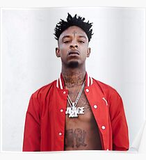 Póster 21 Savage camiseta
