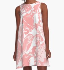 Pale Rose seashells pattern A-Line Dress