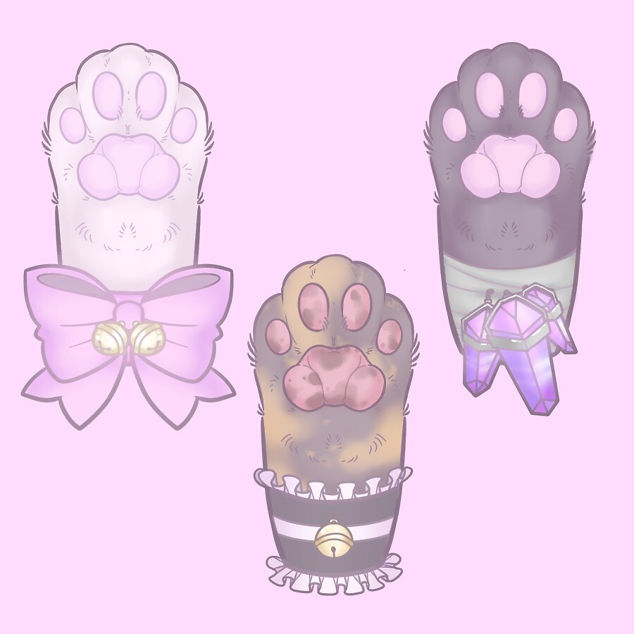 kawaii paw pillow