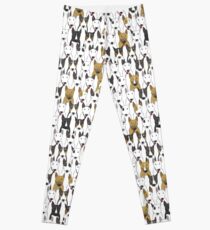 Funny bull terriers pattern Leggings
