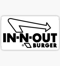 In N Out black and white Sticker