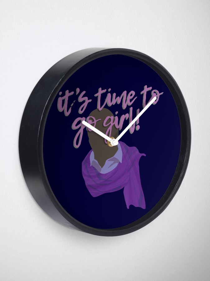 Alternate view of It's time to go girl! Clock