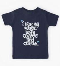 Ich mag meinen Zucker mit Kaffee und Sahne Kinder T-Shirt