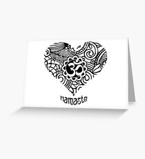 Yoga Heart Namaste Om Greeting Card