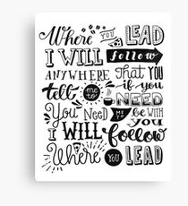 where you lead {gilmore girls} Canvas Print