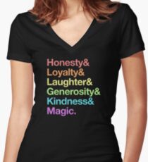 My Little Pony - Elements of Harmony - Rainbow Women's Fitted V-Neck T-Shirt