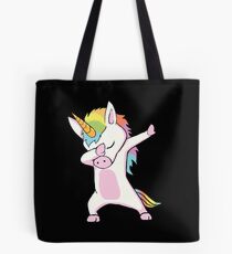 Dabbing Unicorn Shirt Tote Bag