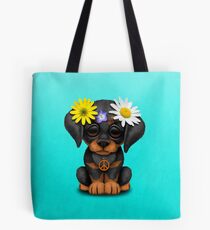 Cute Doberman Puppy Hippie Tote Bag