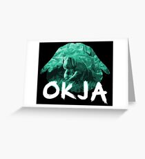 Okja green Greeting Card