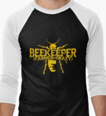 Beekeeper Farmer + Crazy Shirt Men's Baseball ¾ T-Shirt