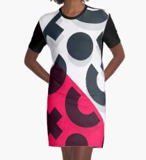 Minimal Abstract Art Pattern Geometric Graphic T-Shirt Dress