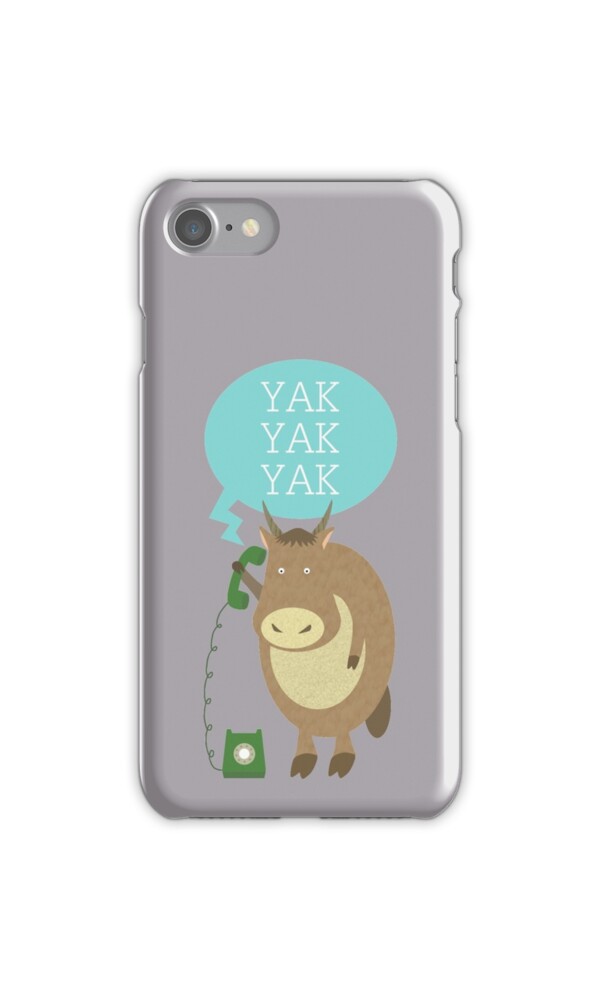 "Yak on the Phone" iPhone Cases & Skins by HeliconHill Redbubble