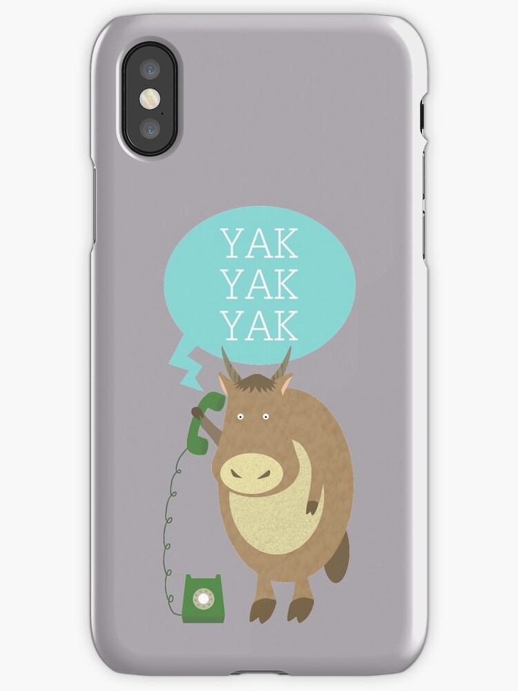 "Yak on the Phone" iPhone Cases & Skins by HeliconHill Redbubble