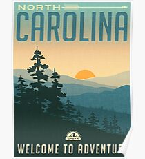 Welcome to Adventure - North Carolina Poster