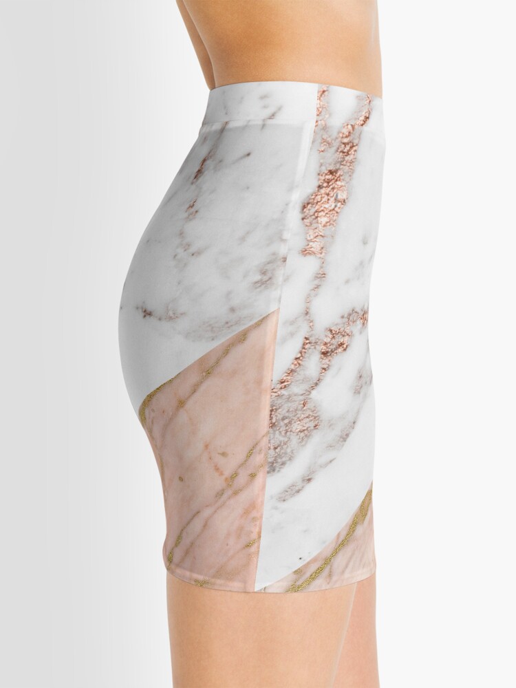 Alternate view of Rose gold marble blended Mini Skirt