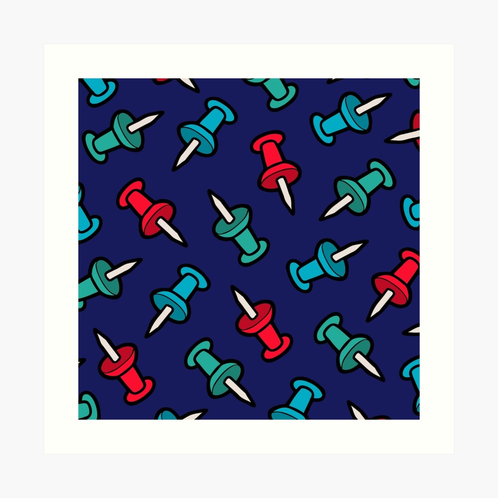 Map Tack Pattern Art Print
