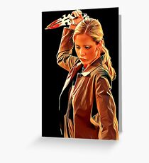 'Buffy in Black' by JACKASH Greeting Card
