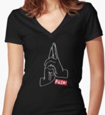 FUIN - NINJA 1 ALT Women's Fitted V-Neck T-Shirt