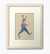 Anthro bunny Framed Print