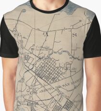 Vintage Map of Palo Alto California (1895) Graphic T-Shirt
