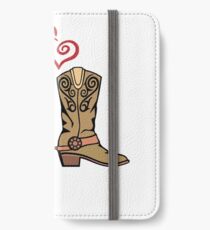 Cowboy Boots and Cowgirl Boots Illustrated Shirt iPhone Wallet/Case/Skin