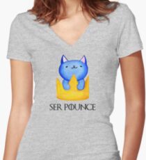 Ser Pounce-a-lot Women's Fitted V-Neck T-Shirt