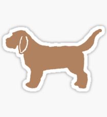 basset fauve de bretagne color silhouette Sticker