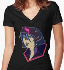 Hexagon Goggles Girl Women's Fitted V-Neck T-Shirt