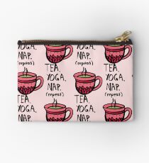 Tea. Yoga. Nap. (repeat) Studio Pouch
