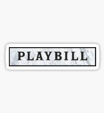 marble playbill design Sticker