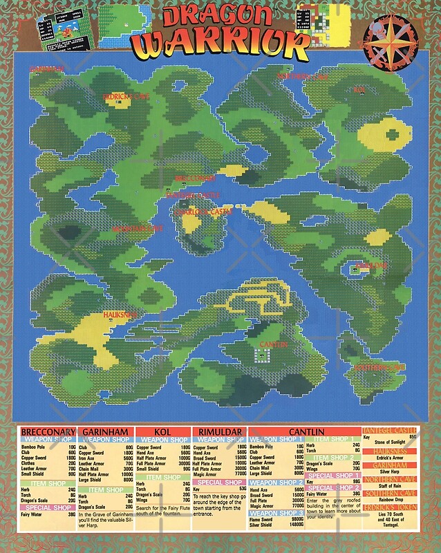 Карта dragon quest 1