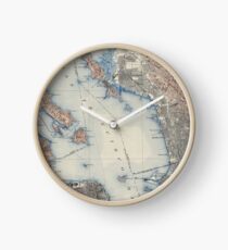 Vintage Map of San Francisco California (1914) Clock