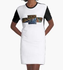 FIND NEW ROADS Graphic T-Shirt Dress