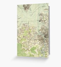 Vintage Map of The Hampton Roads (1918) Greeting Card