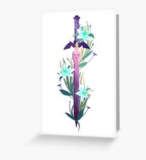 Master Sword, Zelda Greeting Card