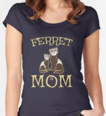Funny Cute Ferret Mom Women's Fitted Scoop T-Shirt