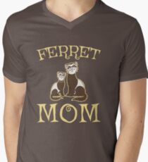 Funny Cute Ferret Mom Men's V-Neck T-Shirt
