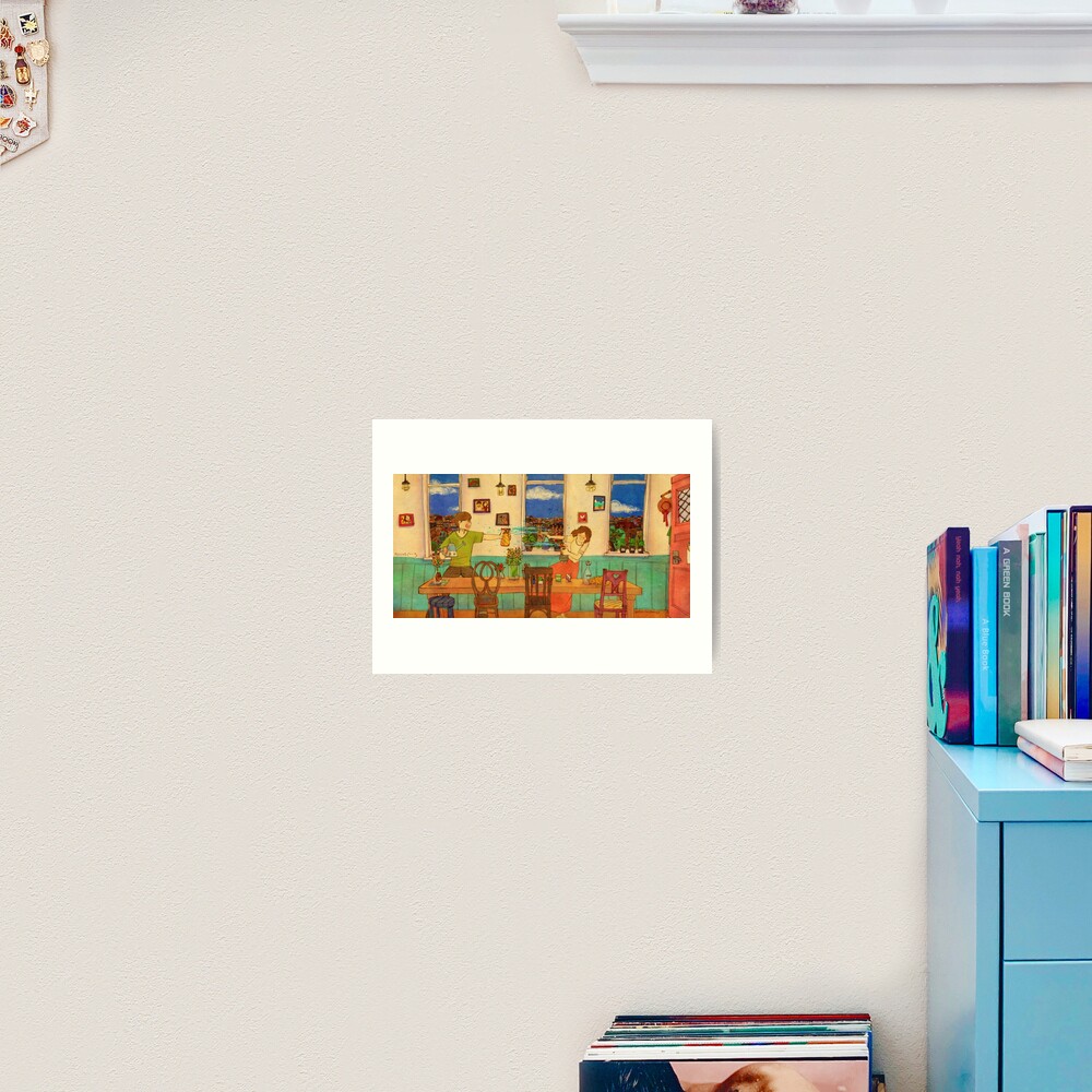 Water gun fight Art Print
