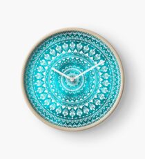 Mandala Turquoise Clock