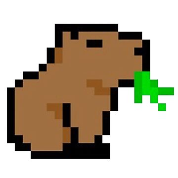 Capybara Pixel Art Sticker for Sale by michelles2321, pixel art 