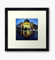 Rush hour in the rain Framed Print