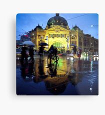Rush hour in the rain Metal Print
