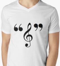 " music " Men's V-Neck T-Shirt
