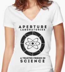 Portal 2 Women's Fitted V-Neck T-Shirt